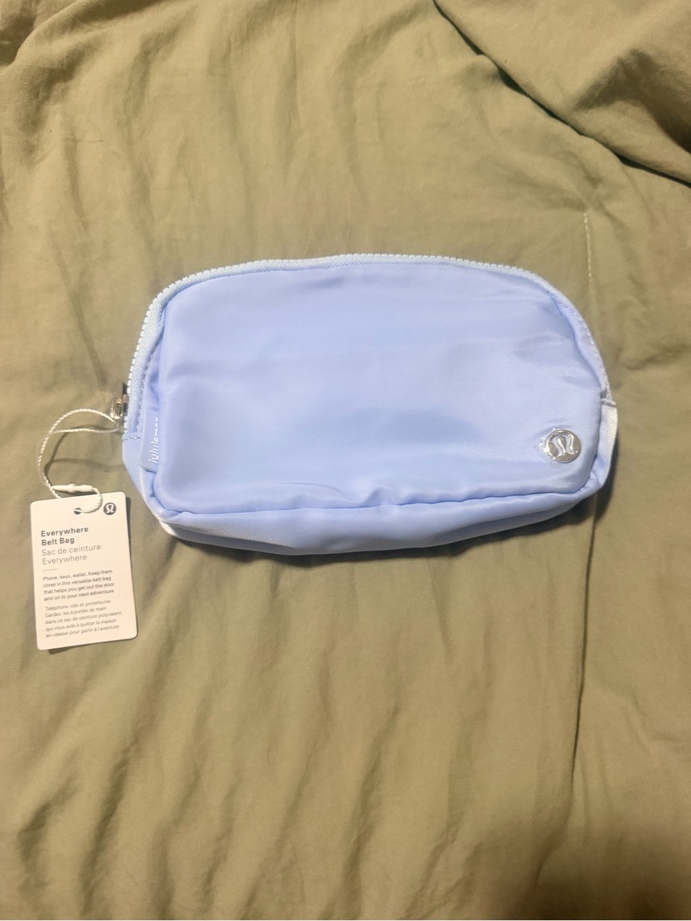 lululemon light blue travel pouch
